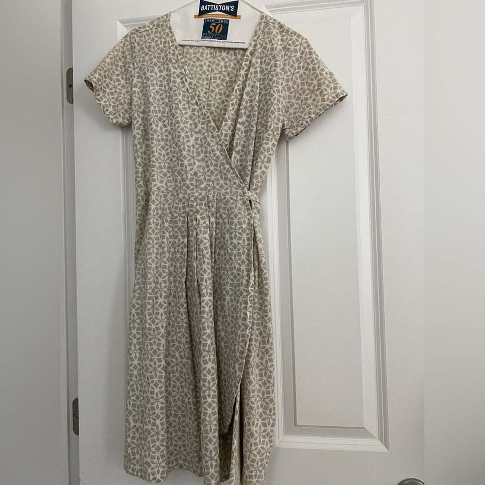 Passion Lilie 100% organic cotton wrap around dress, fair trade, size small